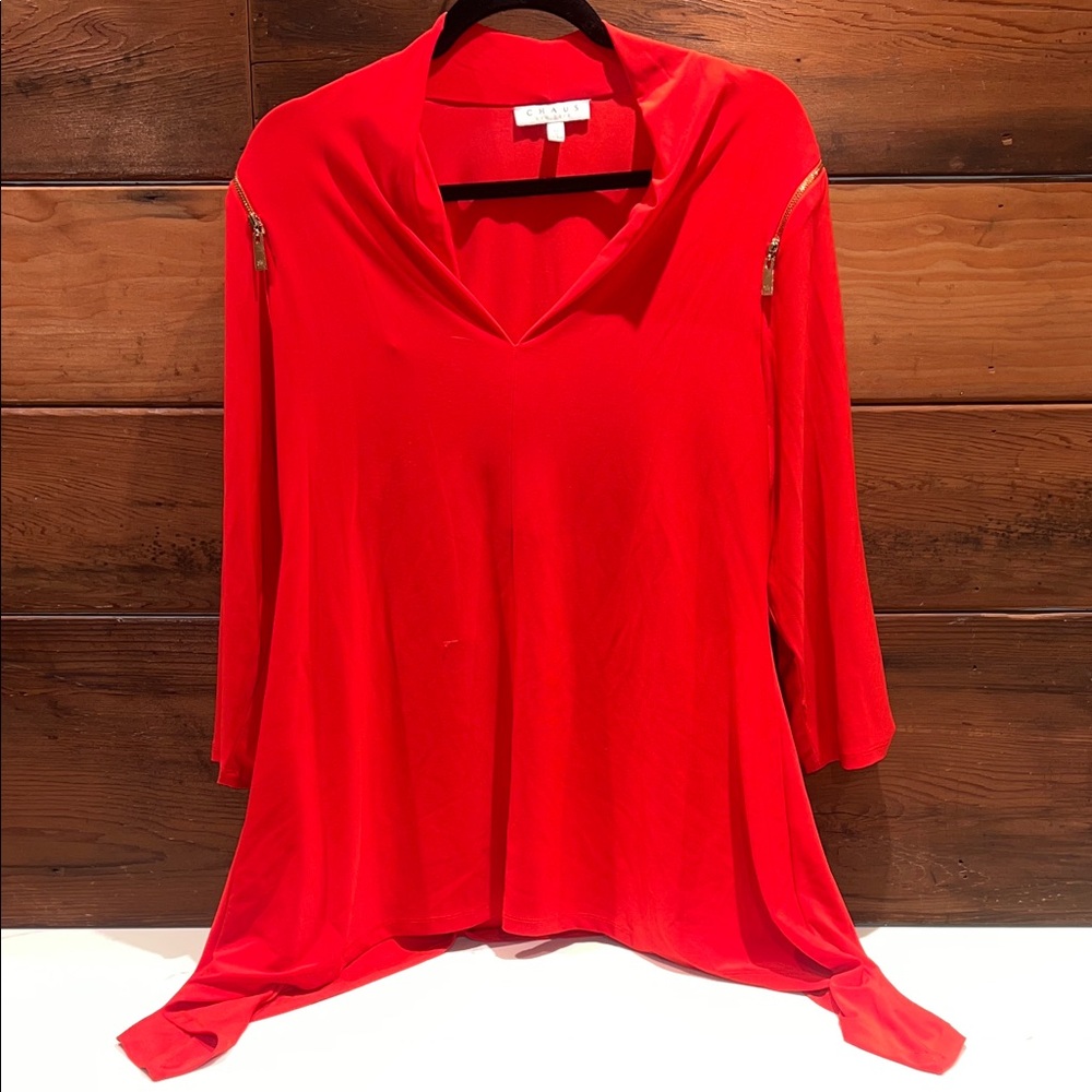 🔥‼️Chaus Vibrant Red Tunic Top‼️🔥